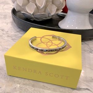 Kendra Scott sparkle bracelet cuff silver NWOT